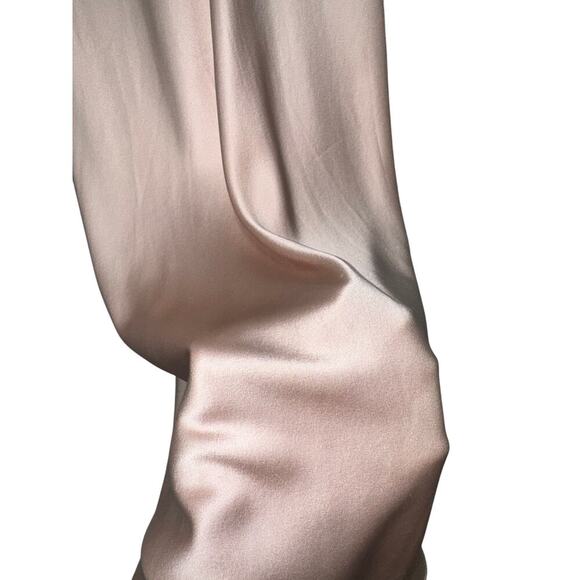 St. John Evening Pale Rose Satin Slip Dress Lace Trim Size 6 – Vintage Glam - Picture 12 of 14